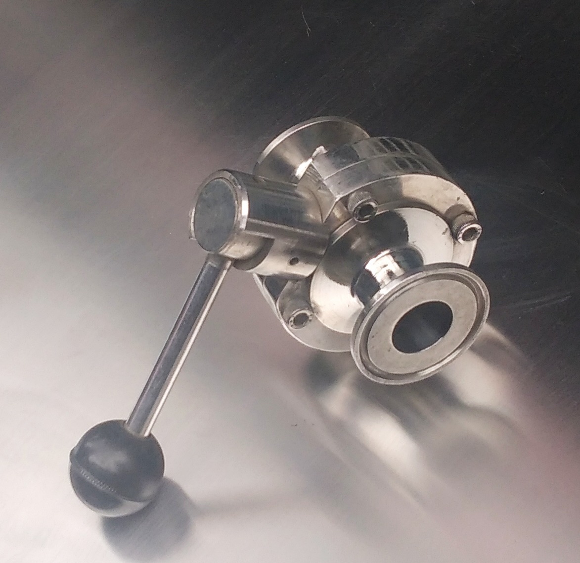 Hygienic Stainless Steel Butterfly Valve for Process Lines